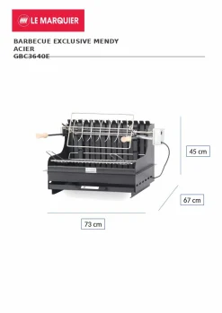Barbecues></noscript>Camif LE MARQUIER Barbecue Exclusive Mendy en Acier Noir