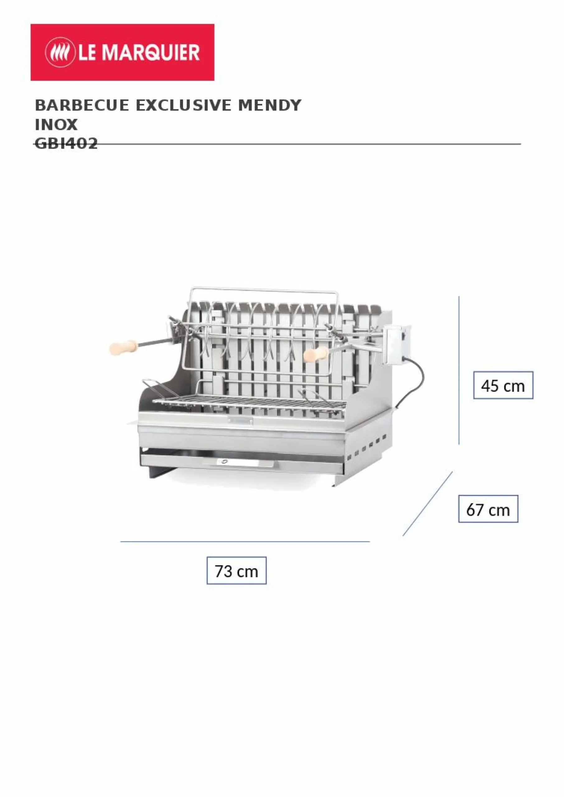 Barbecues>Camif LE MARQUIER Barbecue Exclusive Mendy en Inox