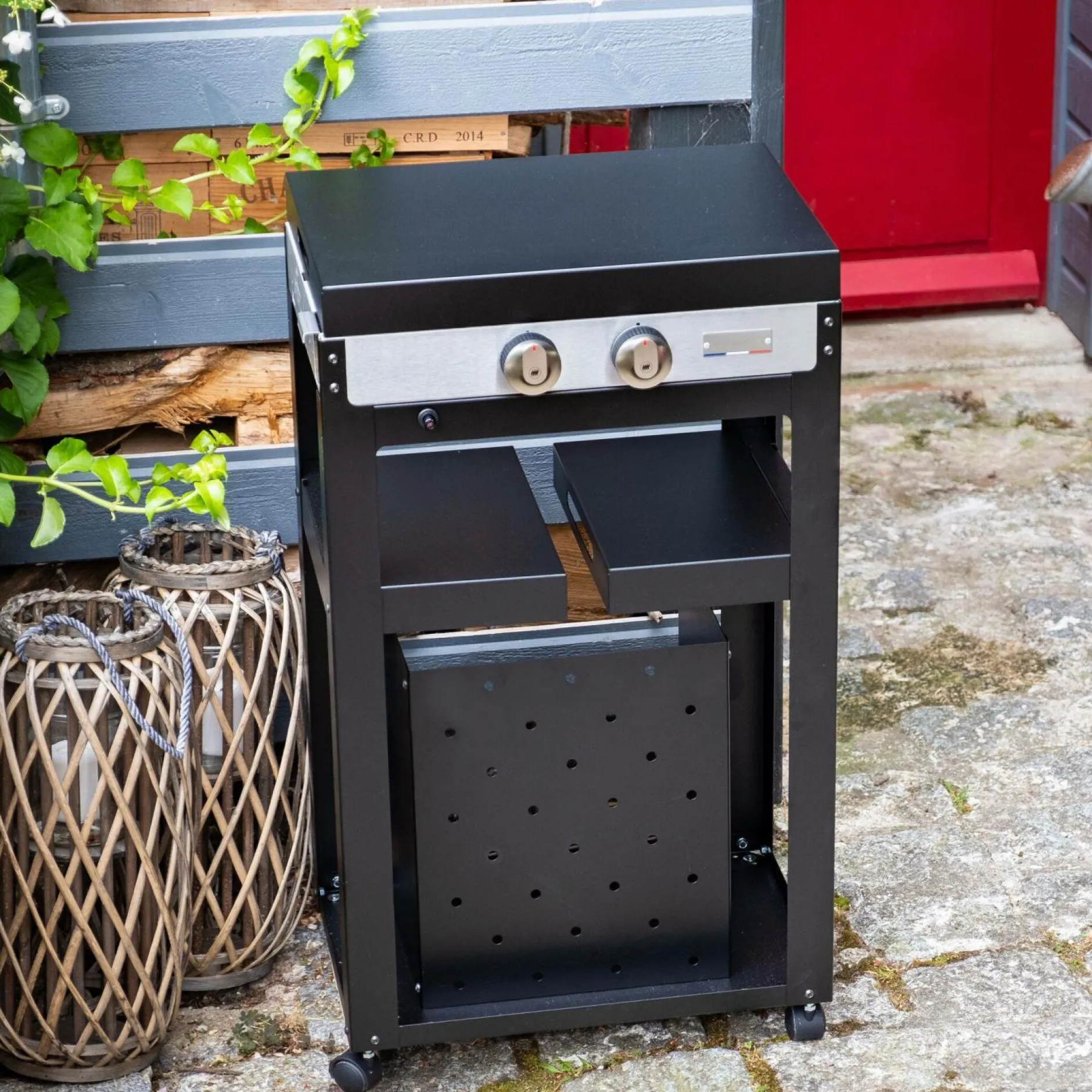 Ensembles Planchas Et Dessertes>Camif LE MARQUIER Ensemble Plancha et Chariot La Plancha Française Gaz Acier Inox