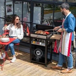 Ensembles Planchas Et Dessertes>Camif LE MARQUIER Ensemble Plancha et Chariot La Plancha Française Électrique Acier