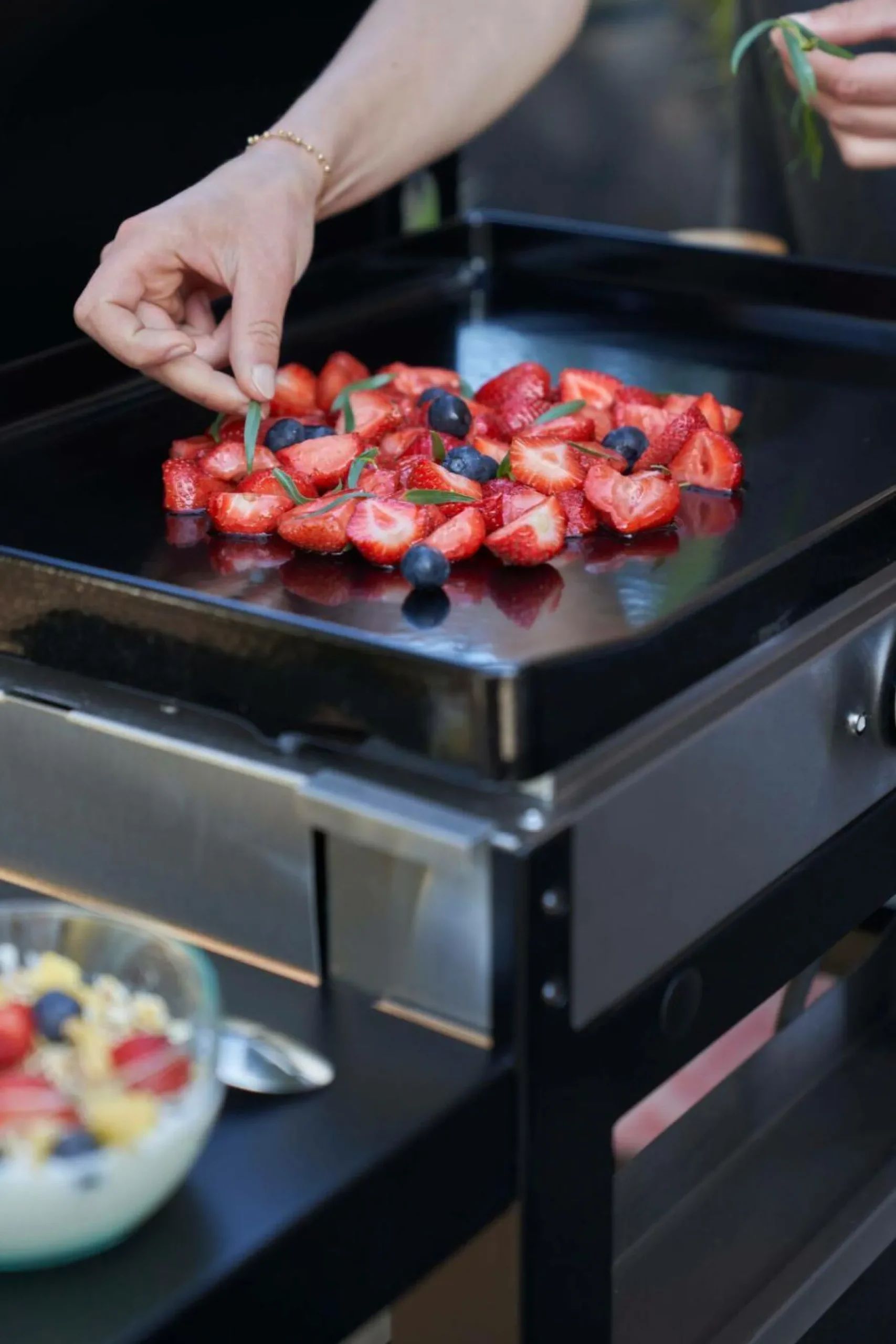 Ensembles Planchas Et Dessertes>Camif LE MARQUIER Ensemble Plancha et Chariot La Plancha Française Électrique Acier