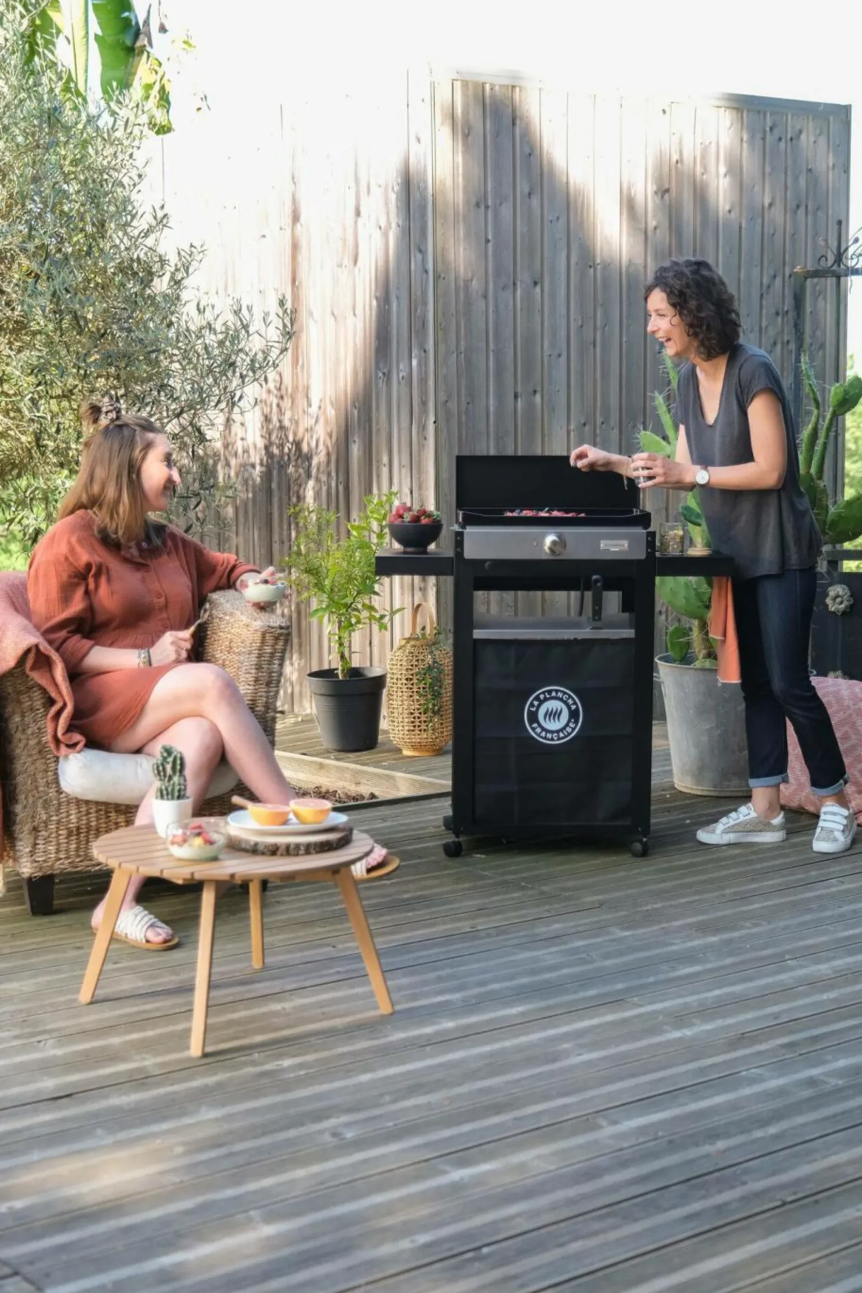 Ensembles Planchas Et Dessertes>Camif LE MARQUIER Ensemble Plancha et Chariot La Plancha Française Électrique Acier