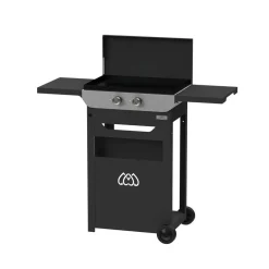 Ensembles Planchas Et Dessertes>Camif LE MARQUIER Ensemble Plancha Électrique, Chariot et Couvercle en Acier et Inox Original