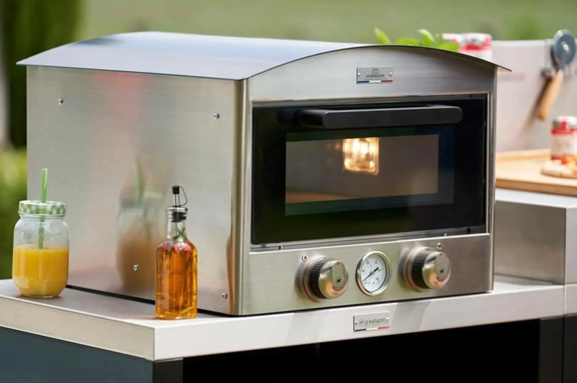 Planchas>Camif LE MARQUIER Four à Pizza Électrique d'Extérieur Signature 450