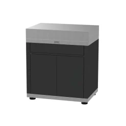 Cuisines D'Extérieur>Camif LE MARQUIER Meuble avec Tiroir pour Cuisine d'Extérieur 80 x 55 cm - Acier Noir/Inox