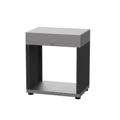 Cuisines D'Extérieur>Camif LE MARQUIER Meuble Ouvert pour Cuisine d'Extérieur 80 x 55 cm en Acier Noir - Acier Noir/Inox