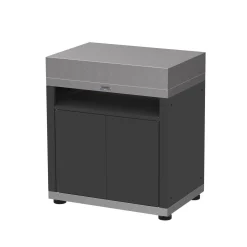 Cuisines D'Extérieur>Camif LE MARQUIER Meuble Tablette pour Cuisine d'Extérieur 80 x 55 cm en Acier Noir - Acier Noir/Inox