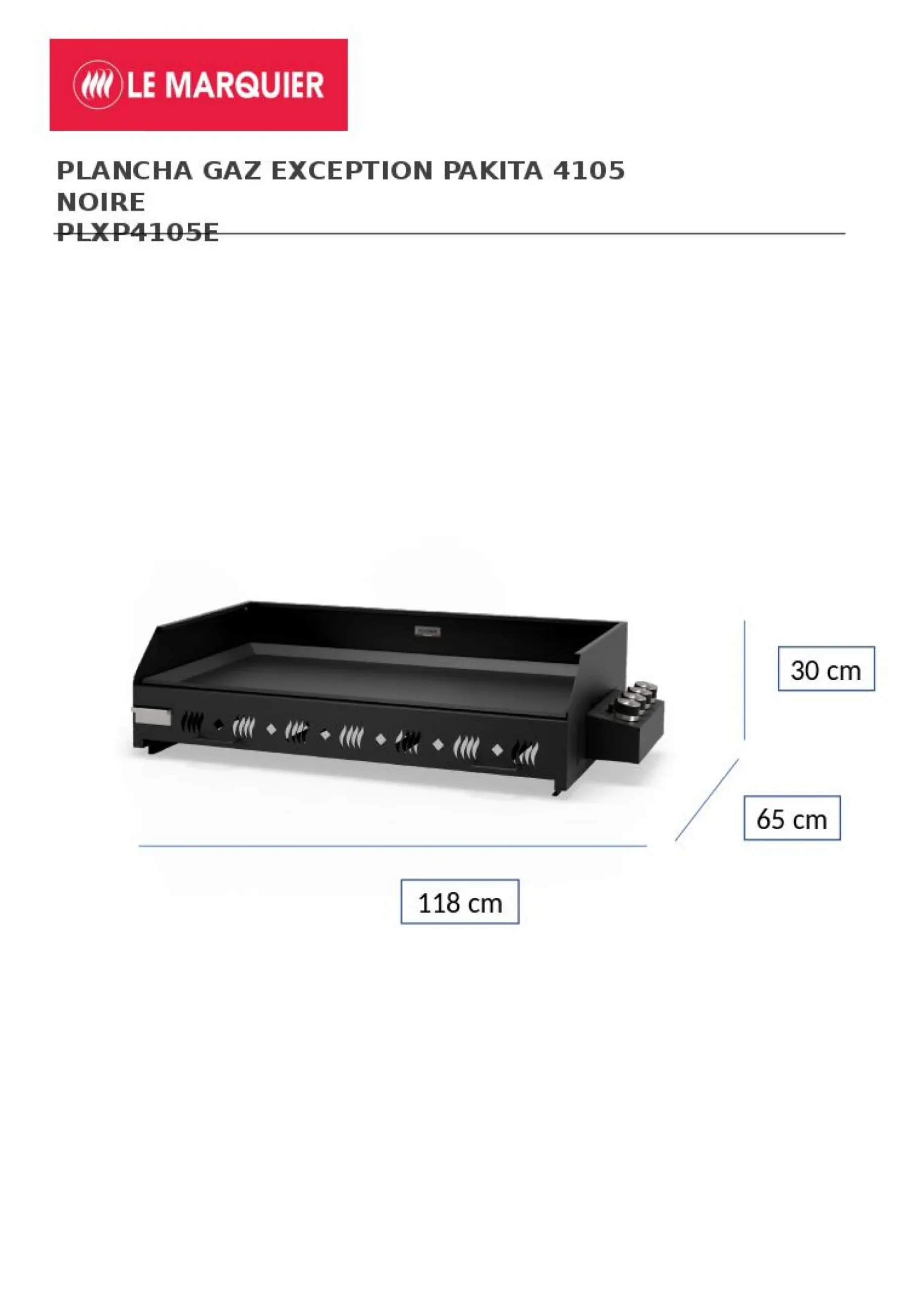 Planchas>Camif LE MARQUIER Plancha Exception Pakita 4105 en Acier Noir