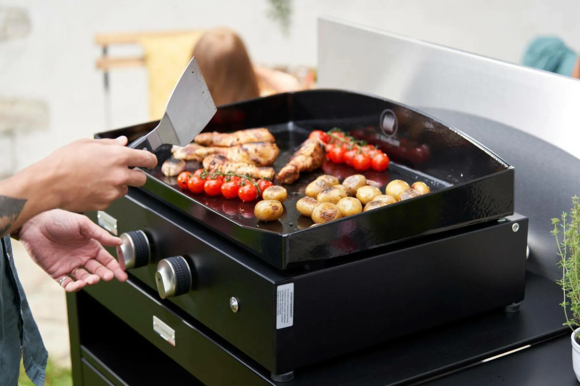 Planchas>Camif LE MARQUIER Plancha Gaz Pure 260 en Acier Noir