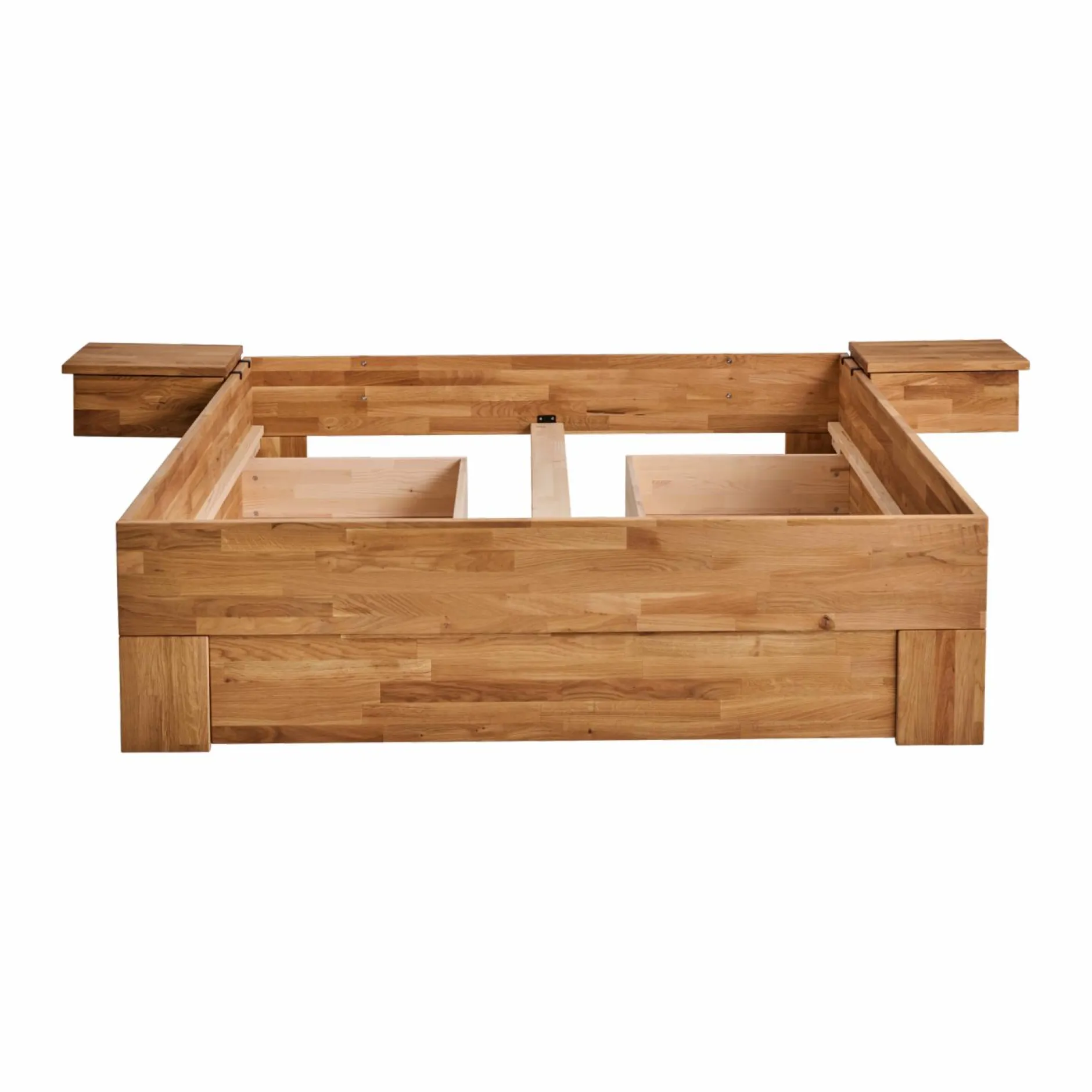 Lits Avec Rangement|Lits Avec Rangement>Camif Lit avec rangements en options chêne massif Charly - 180 x 200 cm