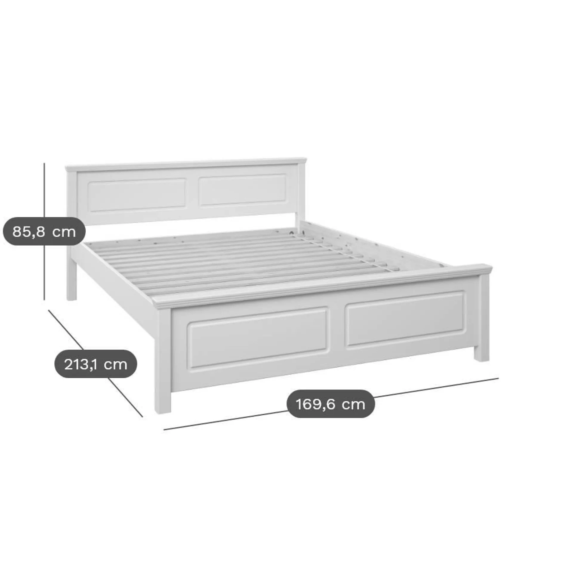 Lits Avec Rangement|Lits Avec Rangement>Camif Lit avec tiroir de rangement en option Théa - 160 x 200 cm