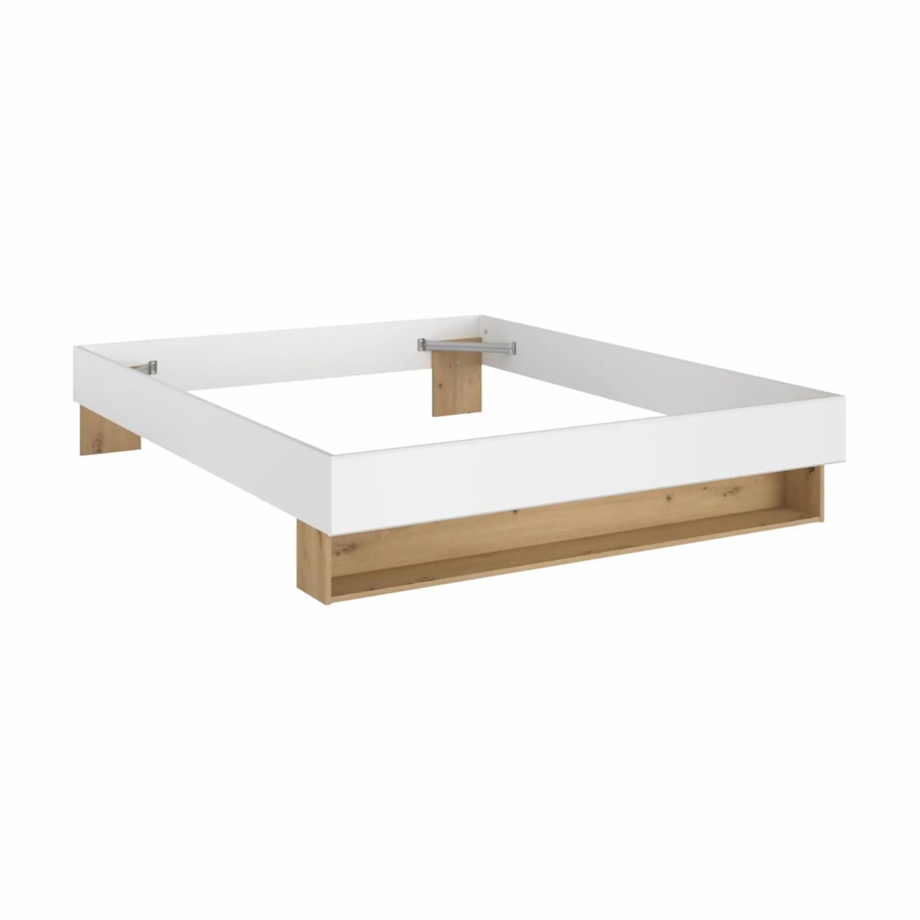 Lits Avec Rangement|Lits Avec Rangement>Camif Lit avec tiroir de rangement en option Paris - - 160 x 200 cm Blanc/Bois