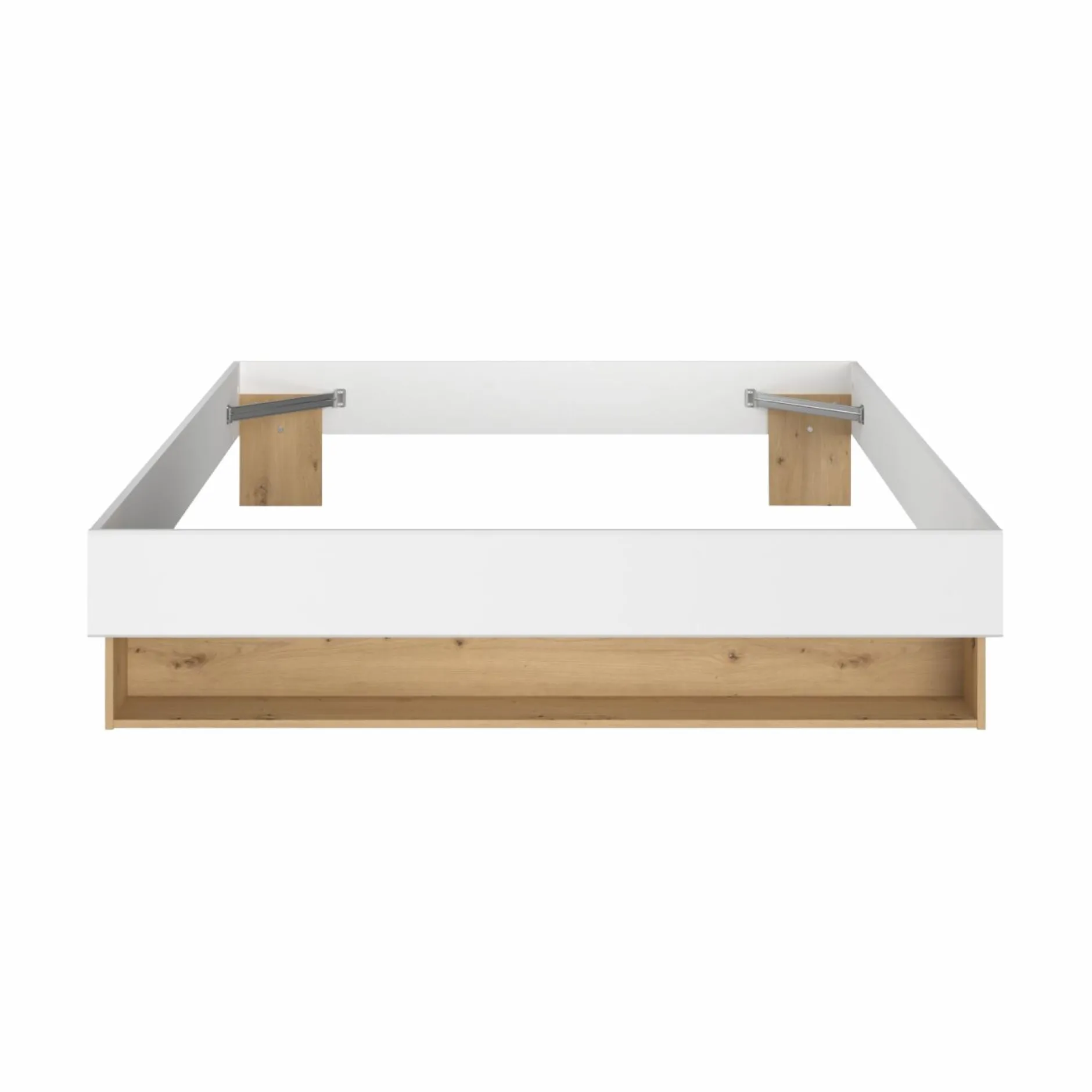 Lits Avec Rangement|Lits Avec Rangement>Camif Lit avec tiroir de rangement en option Paris - - 160 x 200 cm Blanc/Bois