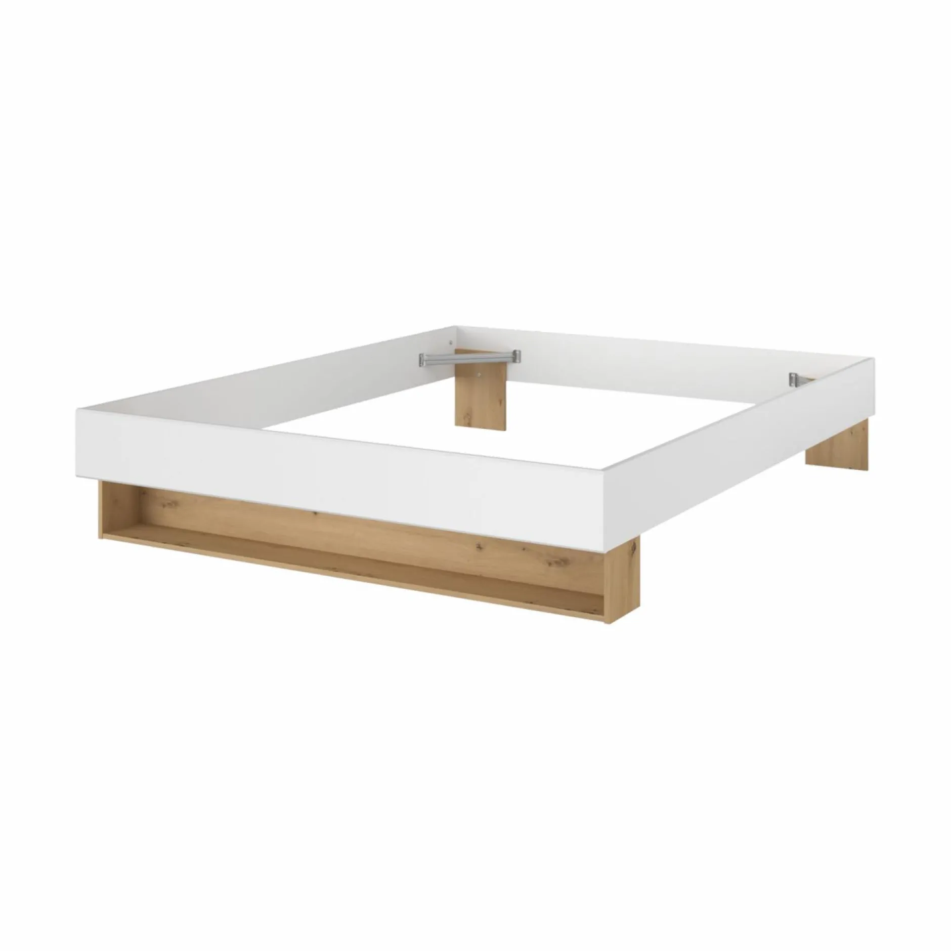 Lits Avec Rangement|Lits Avec Rangement>Camif Lit avec tiroir de rangement en option Paris - - 160 x 200 cm Blanc/Bois