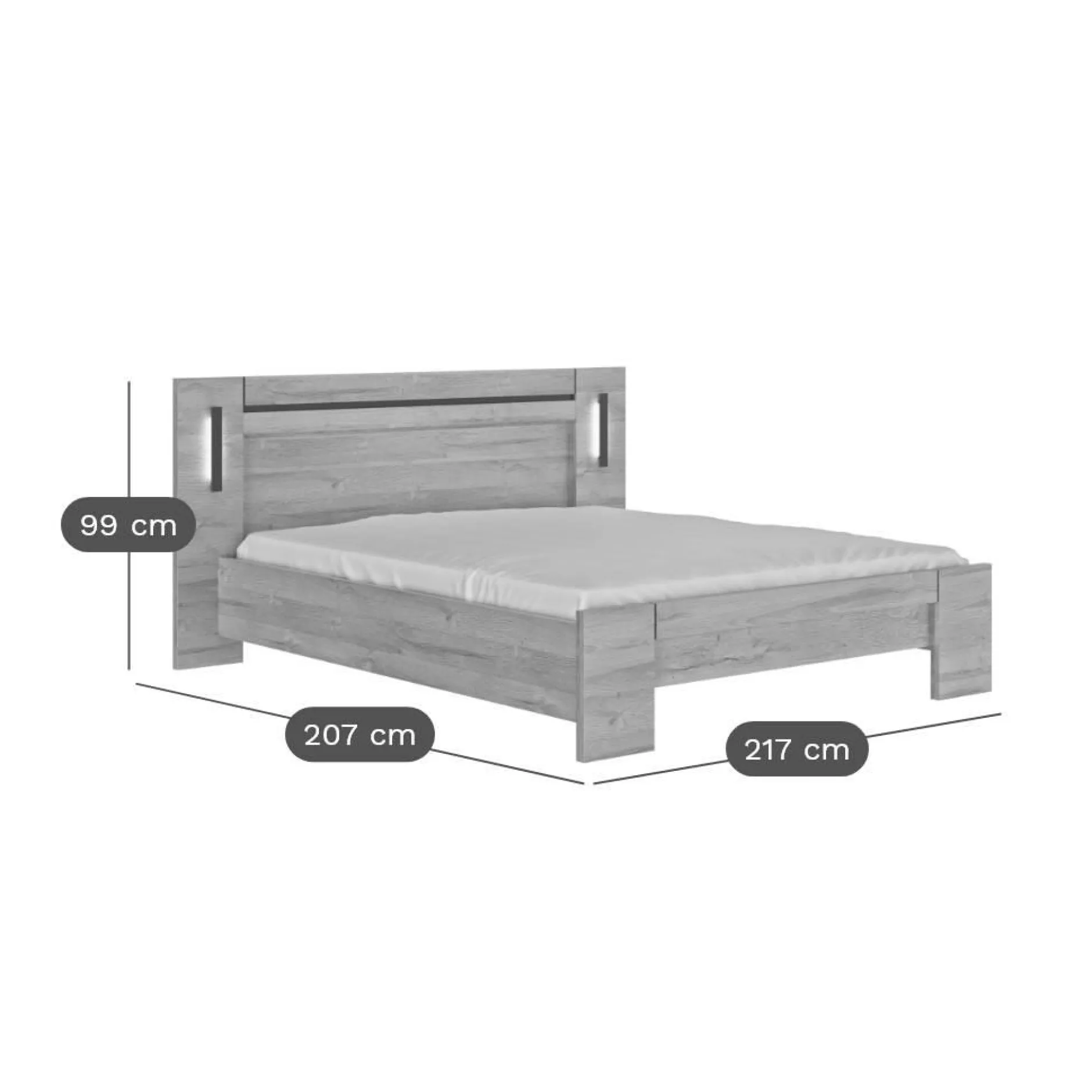 Lits Avec Rangement|Lits Avec Rangement>Camif Lit avec tiroir de rangement en option Emilie - 180 x 200 cm