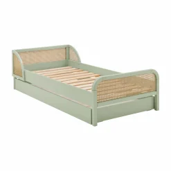 Chambres Enfant|Chambres Enfant>Camif Lit avec tiroir de rangement en option Sam - Vert sauge