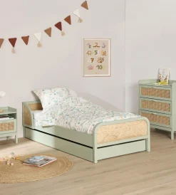Chambres Enfant|Chambres Enfant>Camif Lit avec tiroir de rangement en option Sam - Vert sauge