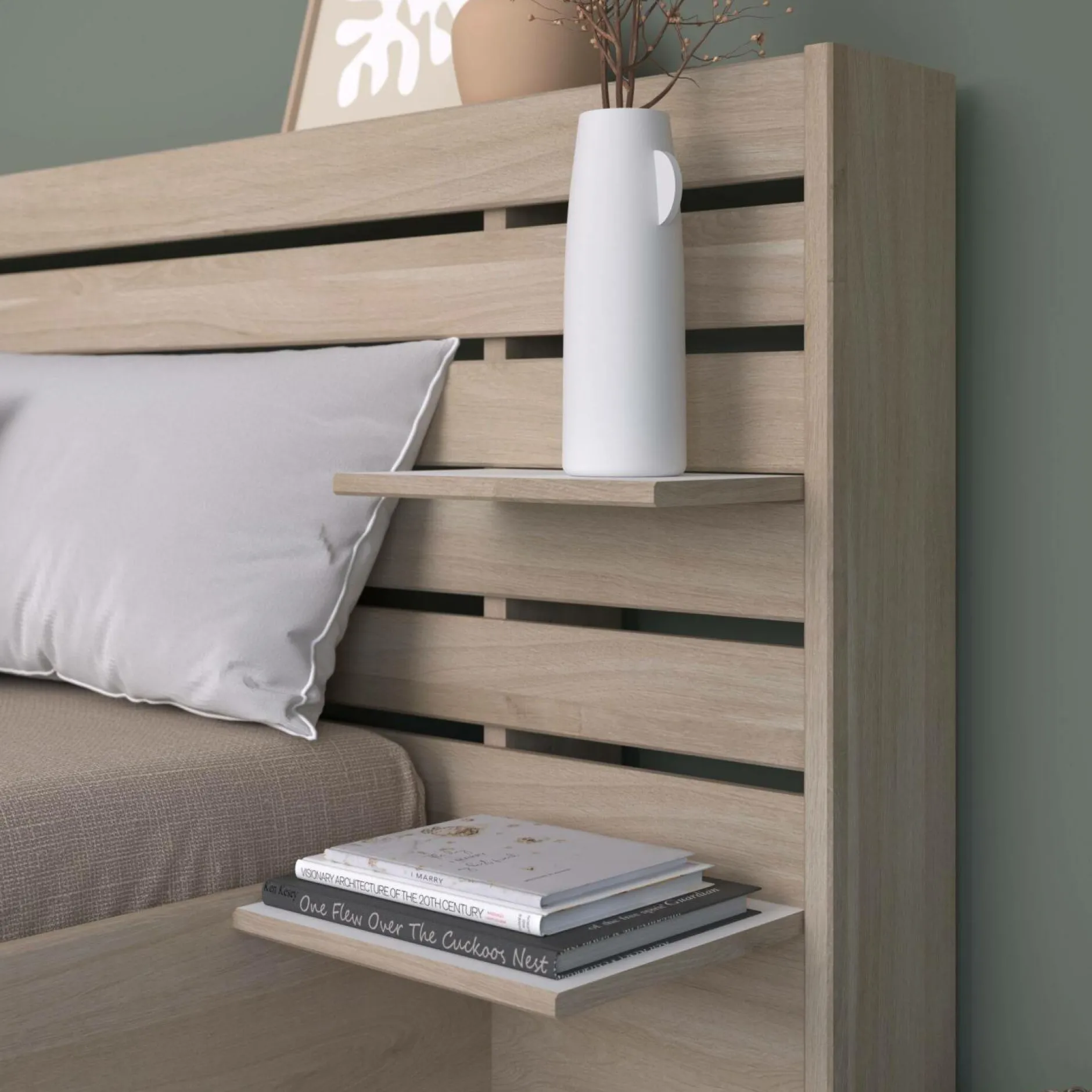 Lits Avec Rangement|Lits Avec Rangement>Camif Lit avec tiroirs de rangement en option Palmyre - 140 x 200 cm