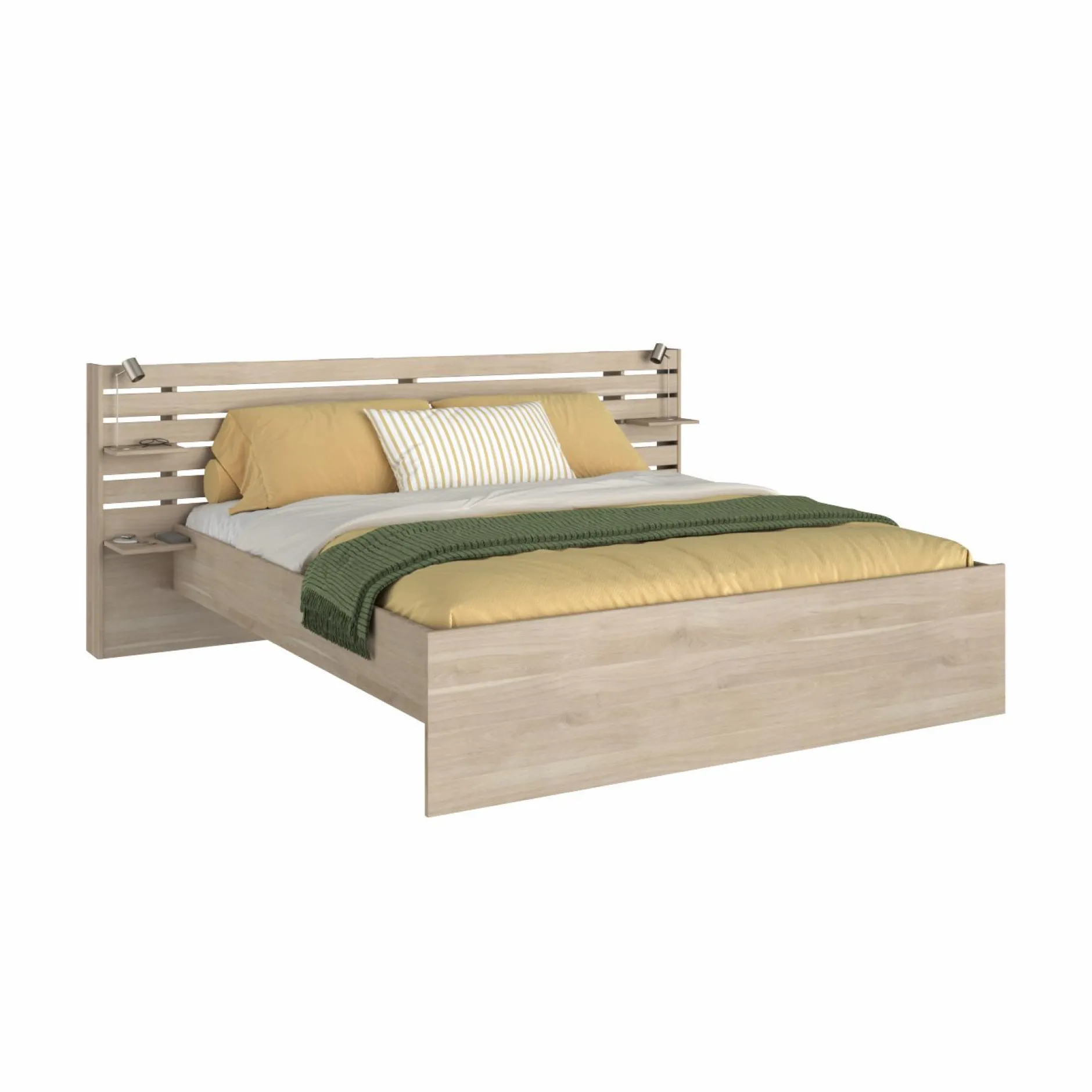 Lits Avec Rangement|Lits Avec Rangement>Camif Lit avec tiroirs de rangement en option Palmyre - 160 x 200 cm