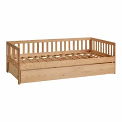 Chambres Enfant|Chambres Enfant></noscript>Camif Lit bois massif avec tiroir de rangement en option Emile - Naturel