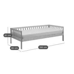 Chambres Enfant|Chambres Enfant></noscript>Camif Lit bois massif avec tiroir de rangement en option Emile - Naturel