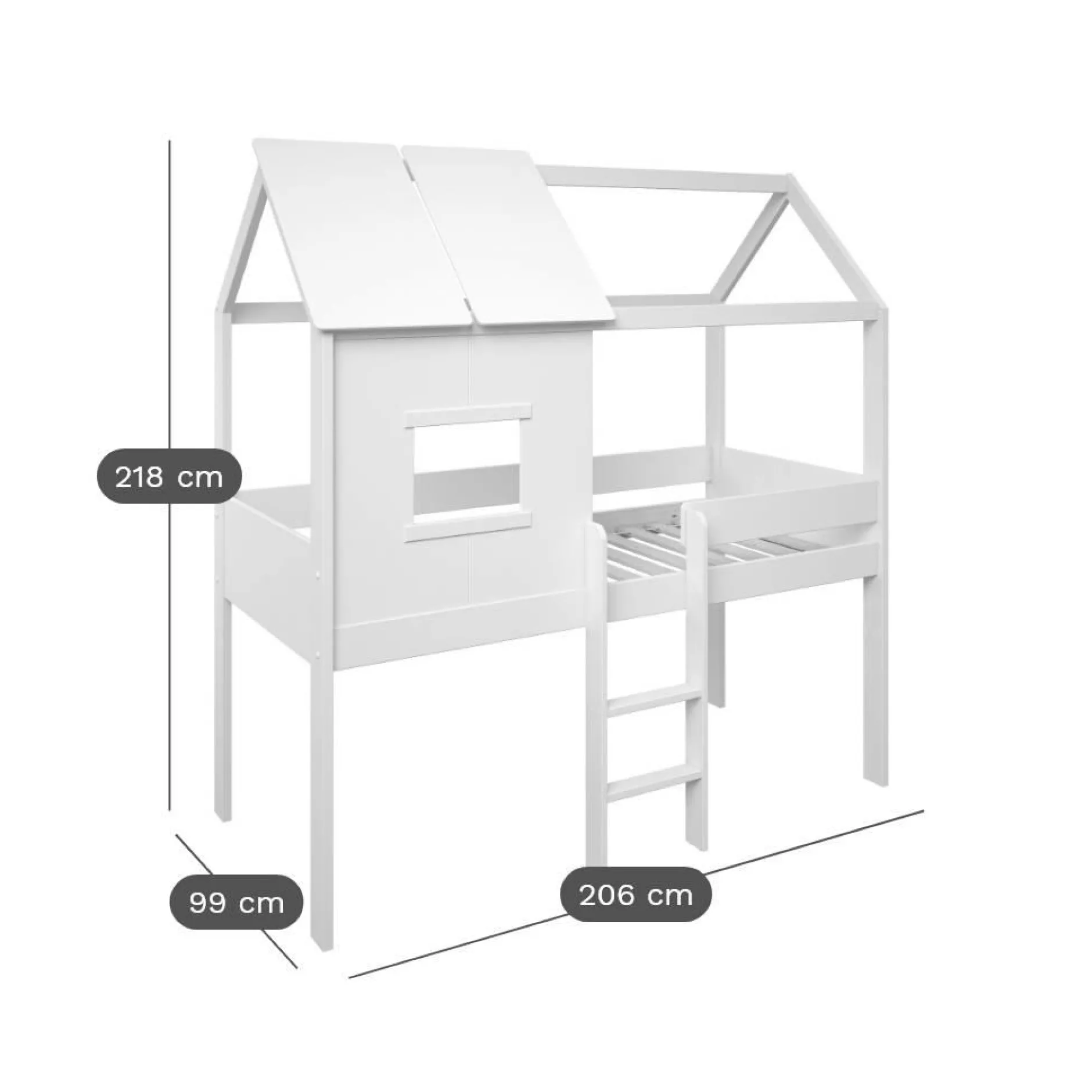 Chambres Enfant|Chambres Enfant>Camif Lit cabane avec rangements en option Teddy