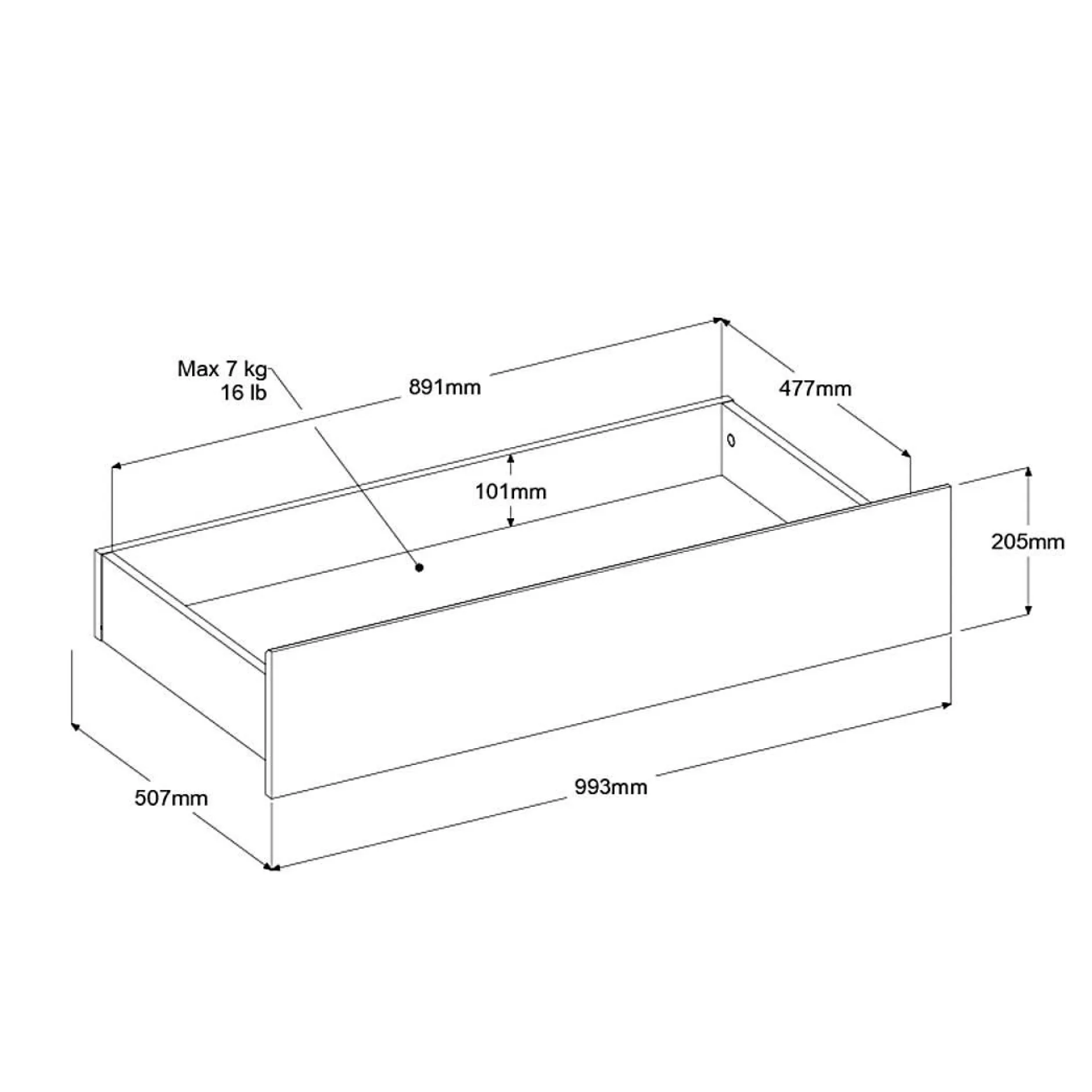 Chambres Enfant|Chambres Enfant>Camif Lit enfant avec tiroir de rangement en option Palmyre