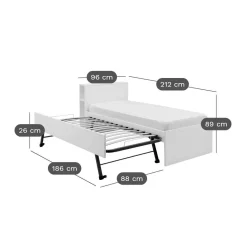 Chambres Enfant|Chambres Enfant></noscript>Camif Lit gigogne massif Sebastian - Bois