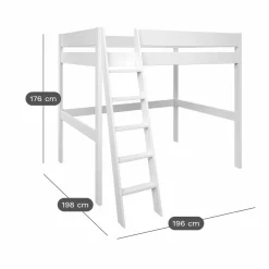 Lits Mezzanine|Chambres Enfant></noscript>Camif Lit mezzanine Timon - Blanc