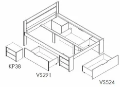 Lits Avec Rangement|Lits Avec Rangement></noscript>Camif Lit rangement bois massif Tara - - 140 x 200 cm Miel