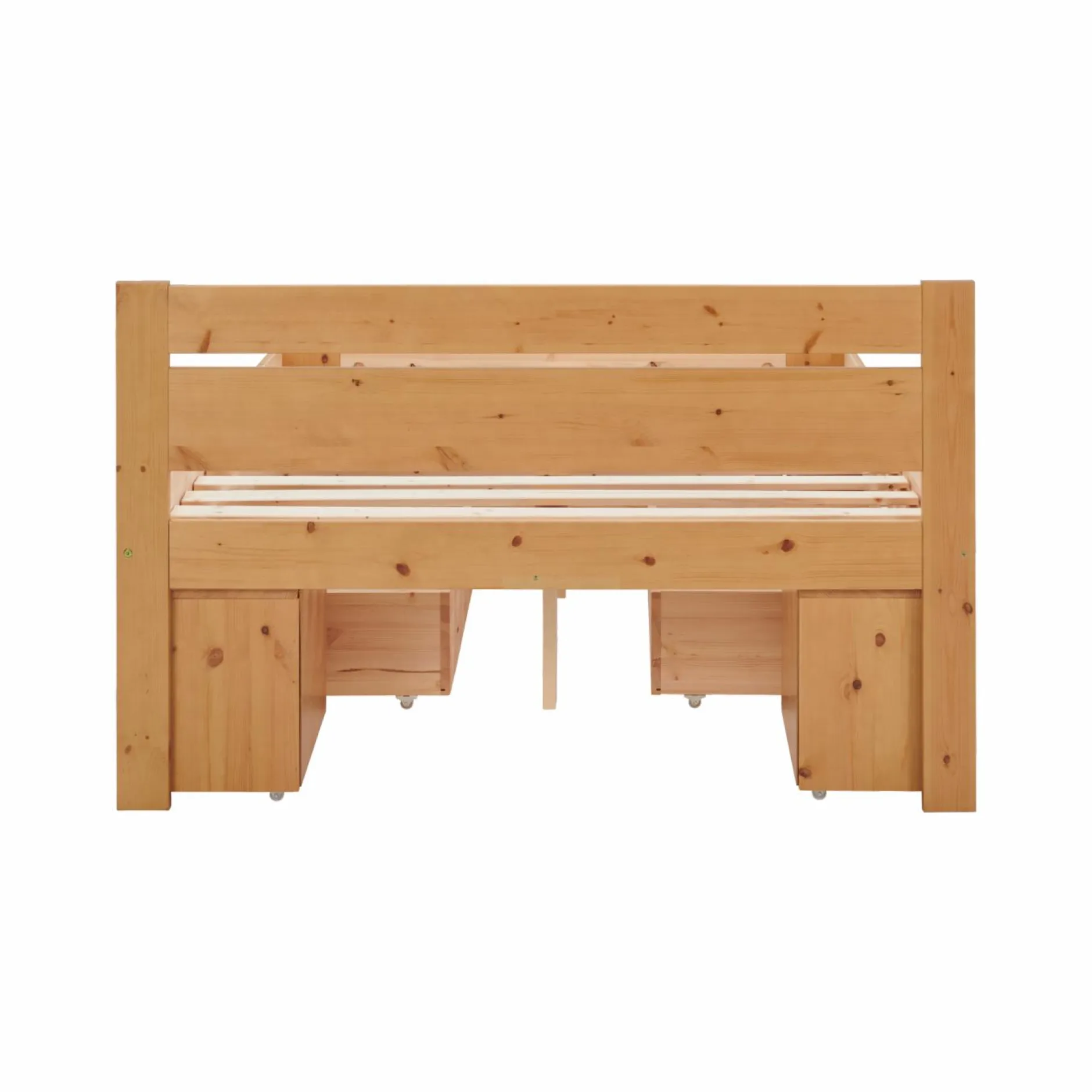 Lits Avec Rangement|Lits Avec Rangement>Camif Lit rangement bois massif Tara - - 160 x 200 cm Miel