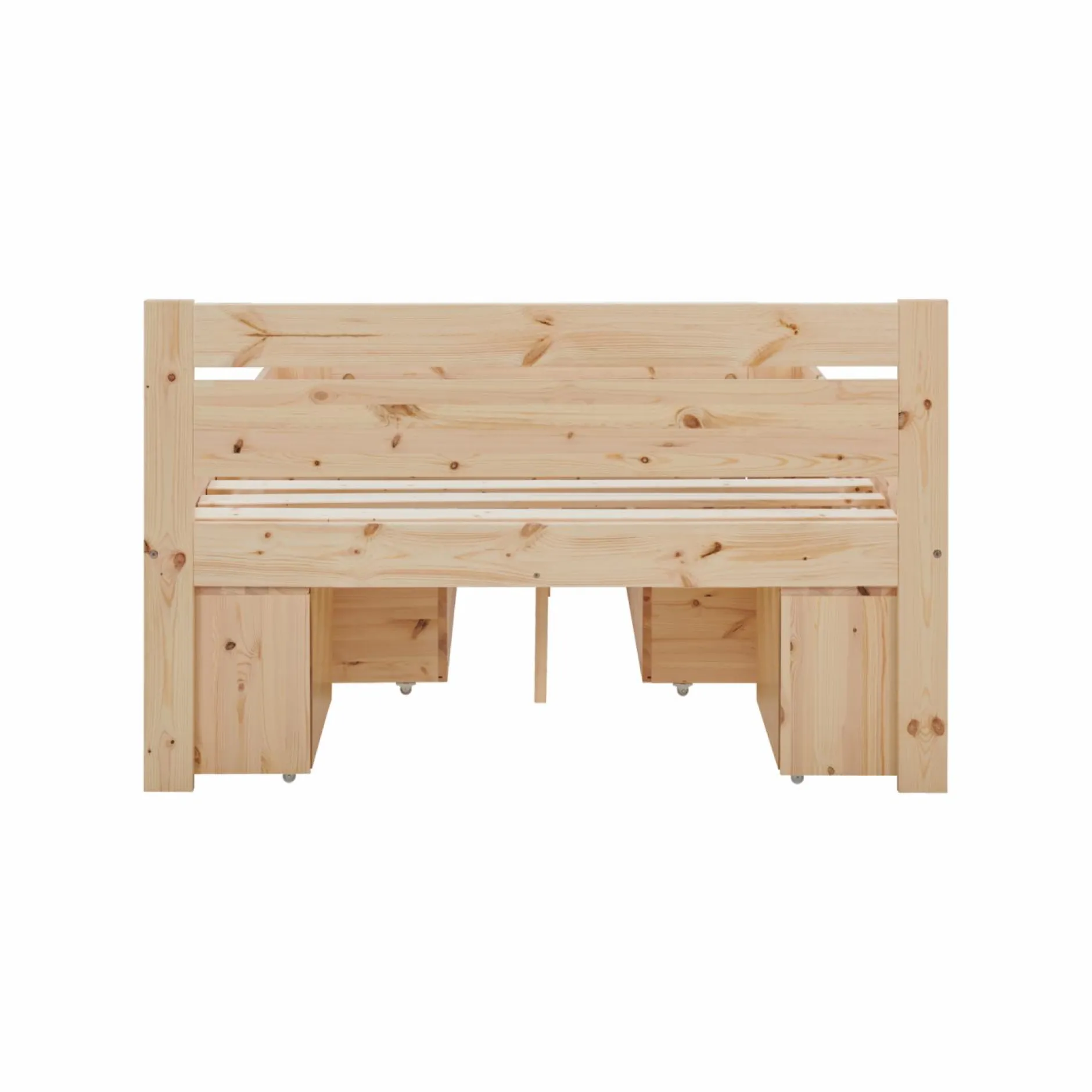 Lits Avec Rangement|Lits Avec Rangement>Camif Lit rangement bois massif Tara - - 140 x 200 cm Naturel