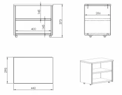 Lits Avec Rangement|Lits Avec Rangement></noscript>Camif Lit rangement bois massif Tara - - 140 x 190 cm Miel