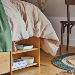 Lits Avec Rangement|Lits Avec Rangement></noscript>Camif Lit rangement bois massif Tara - - 140 x 190 cm Miel