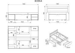 Lits Avec Rangement|Lits Avec Rangement></noscript>Camif Lit rangement bois massif Tara - - 140 x 190 cm Miel