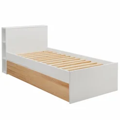 Chambres Enfant|Chambres Enfant>Camif Lit rangement bois massif Sebastian - Blanc/Bois
