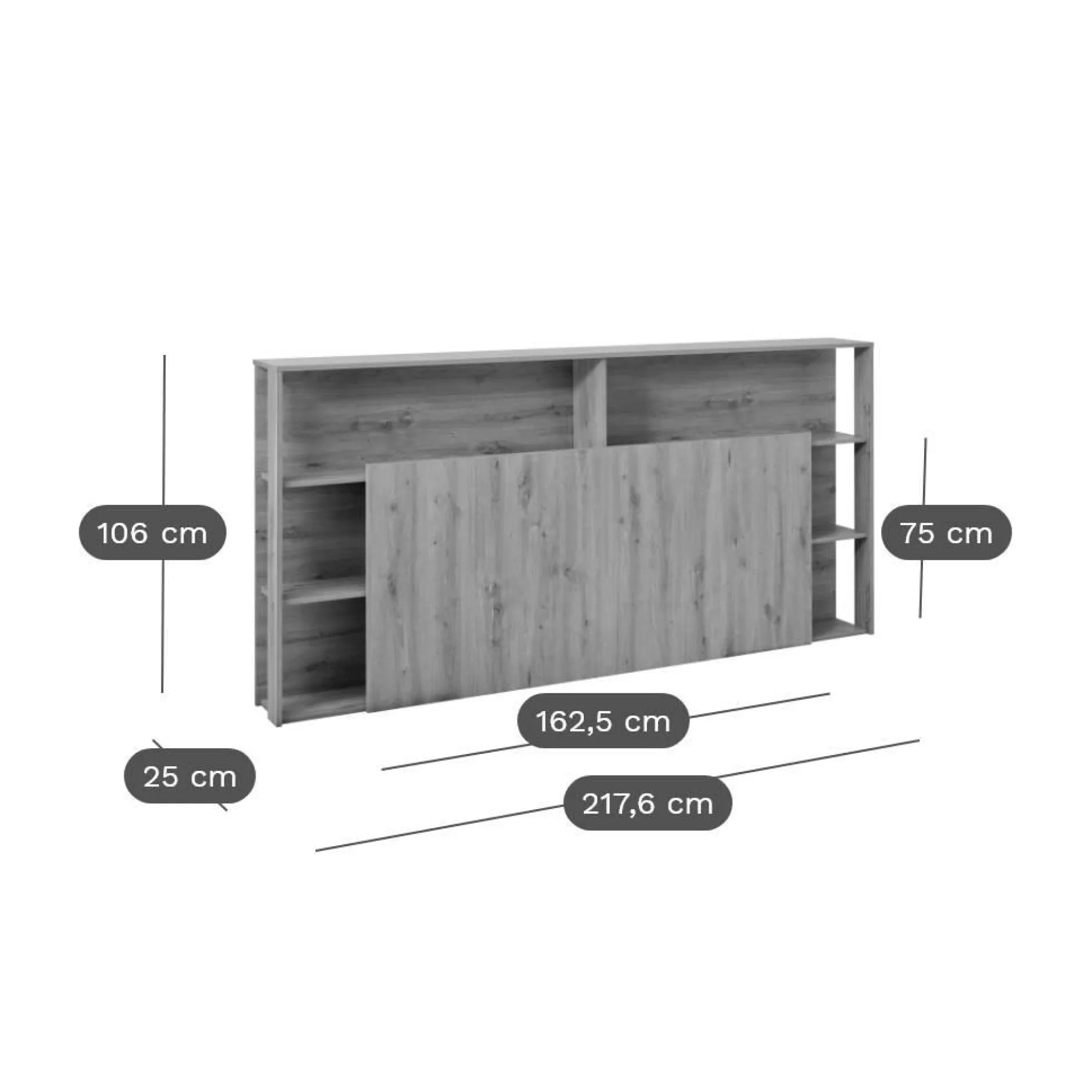 Lits Avec Rangement|Lits Avec Rangement>Camif Lit rangement Nature - 140 x 190 cm