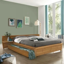 Lits Avec Rangement|Lits Avec Rangement></noscript>Camif Lit rangement Théo - - 160 x 200 cm Miel