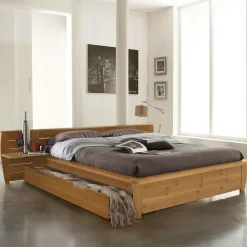 Lits Avec Rangement|Lits Avec Rangement></noscript>Camif Lit rangement Théo - - 160 x 200 cm Miel