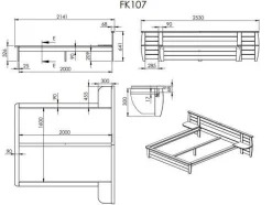 Lits Avec Rangement|Lits Avec Rangement></noscript>Camif Lit rangement Théo - - 160 x 200 cm Miel