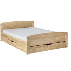 Lits Avec Rangement|Lits Avec Rangement>Camif Lit rangements bois massif Iris - Naturel