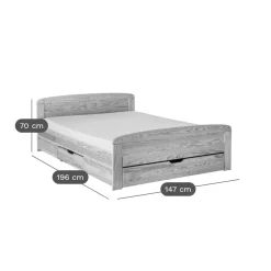 Lits Avec Rangement|Lits Avec Rangement>Camif Lit rangements bois massif Iris - Naturel