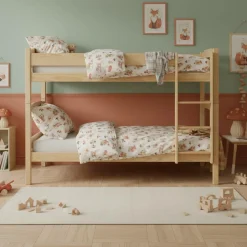 Chambres Enfant|Chambres Enfant>Camif Lits superposés - séparables bois massif avec tiroir en option Iris - Naturel
