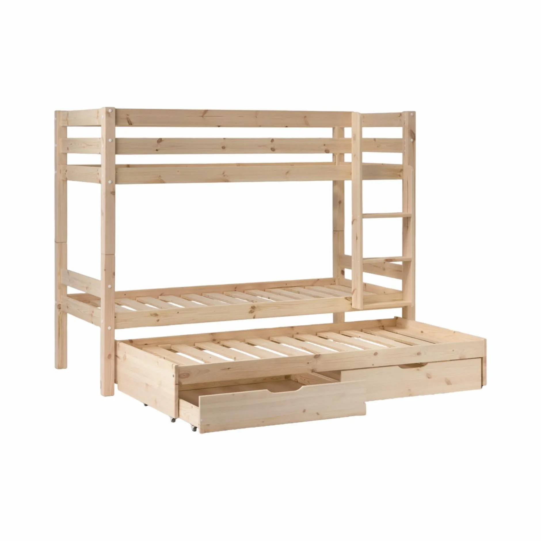 Chambres Enfant|Chambres Enfant>Camif Lits superposés gigognes 2 tiroirs bois massif Everest