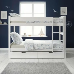 Chambres Enfant|Chambres Enfant>Camif Lits superposés séparables Iris + lot de 2 tiroirs - Blanc