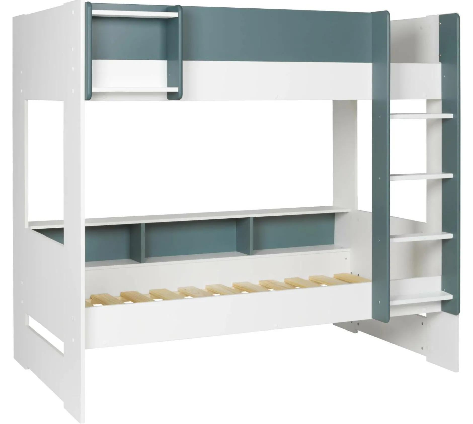 Chambres Enfant|Chambres Enfant>Camif Lits superposés Séraphin - Blanc/Vert