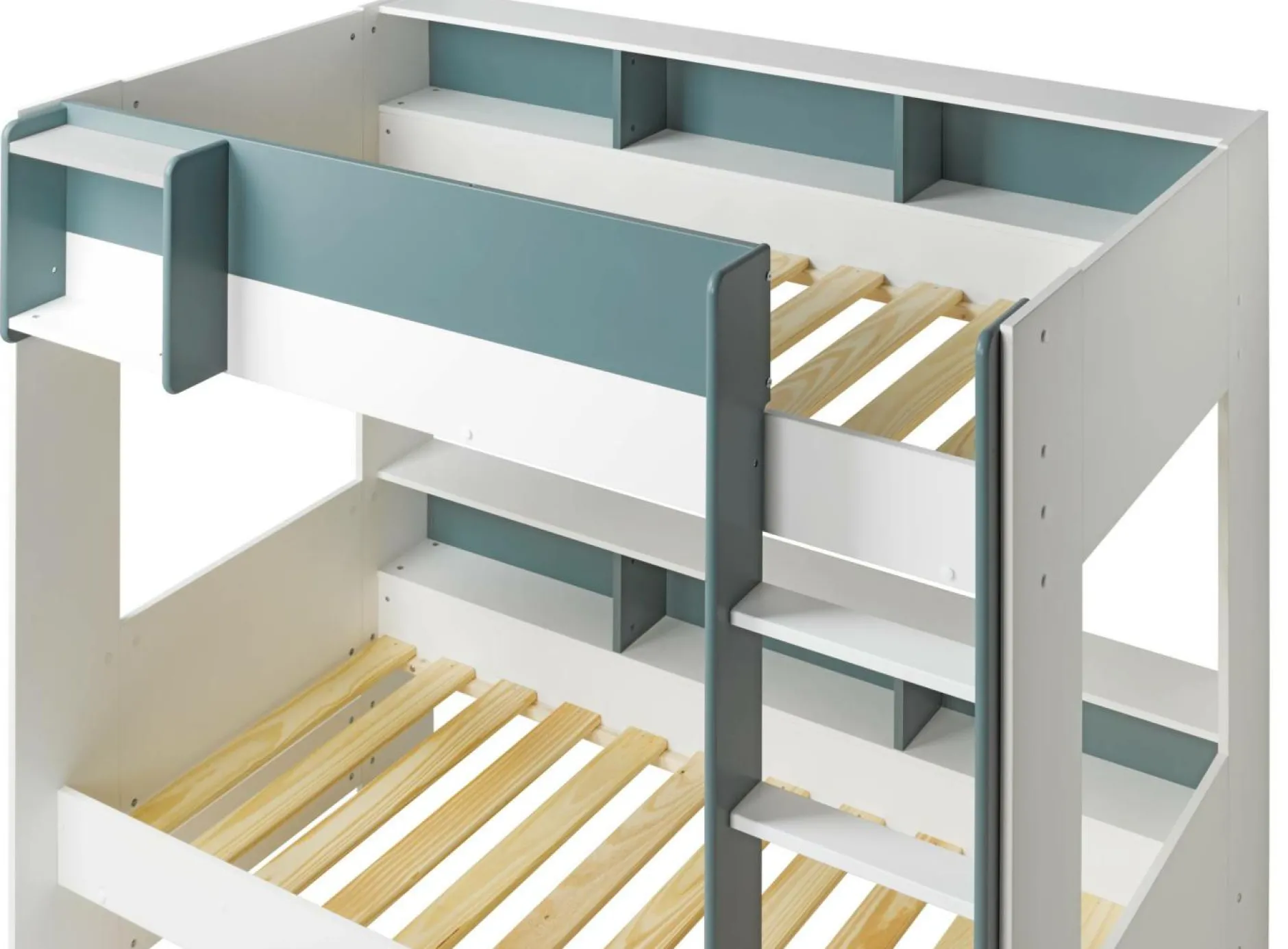 Chambres Enfant|Chambres Enfant>Camif Lits superposés Séraphin - Blanc/Vert