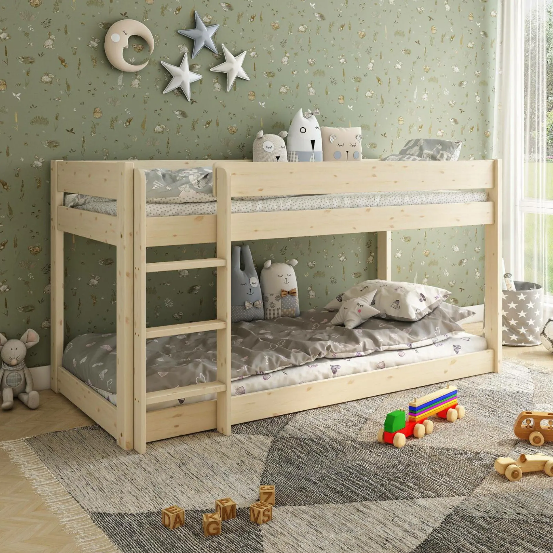 Chambres Enfant|Chambres Enfant>Camif Lits superposés Tobias - Naturel
