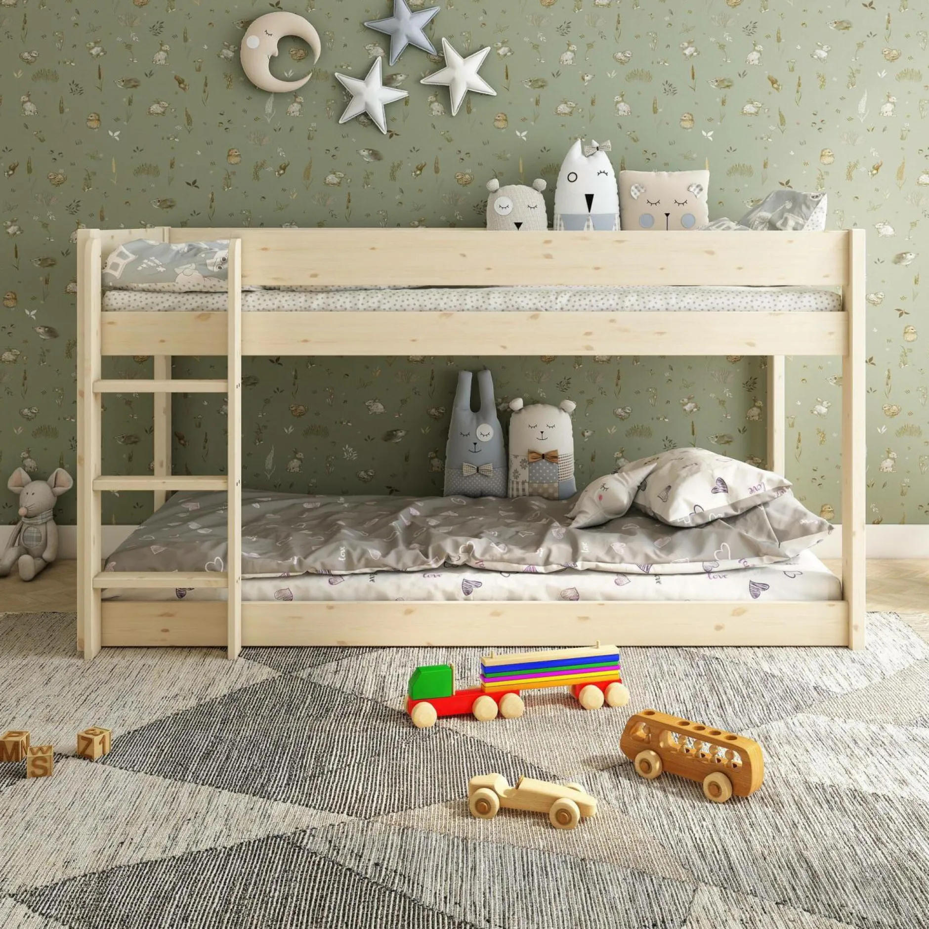 Chambres Enfant|Chambres Enfant>Camif Lits superposés Tobias - Naturel
