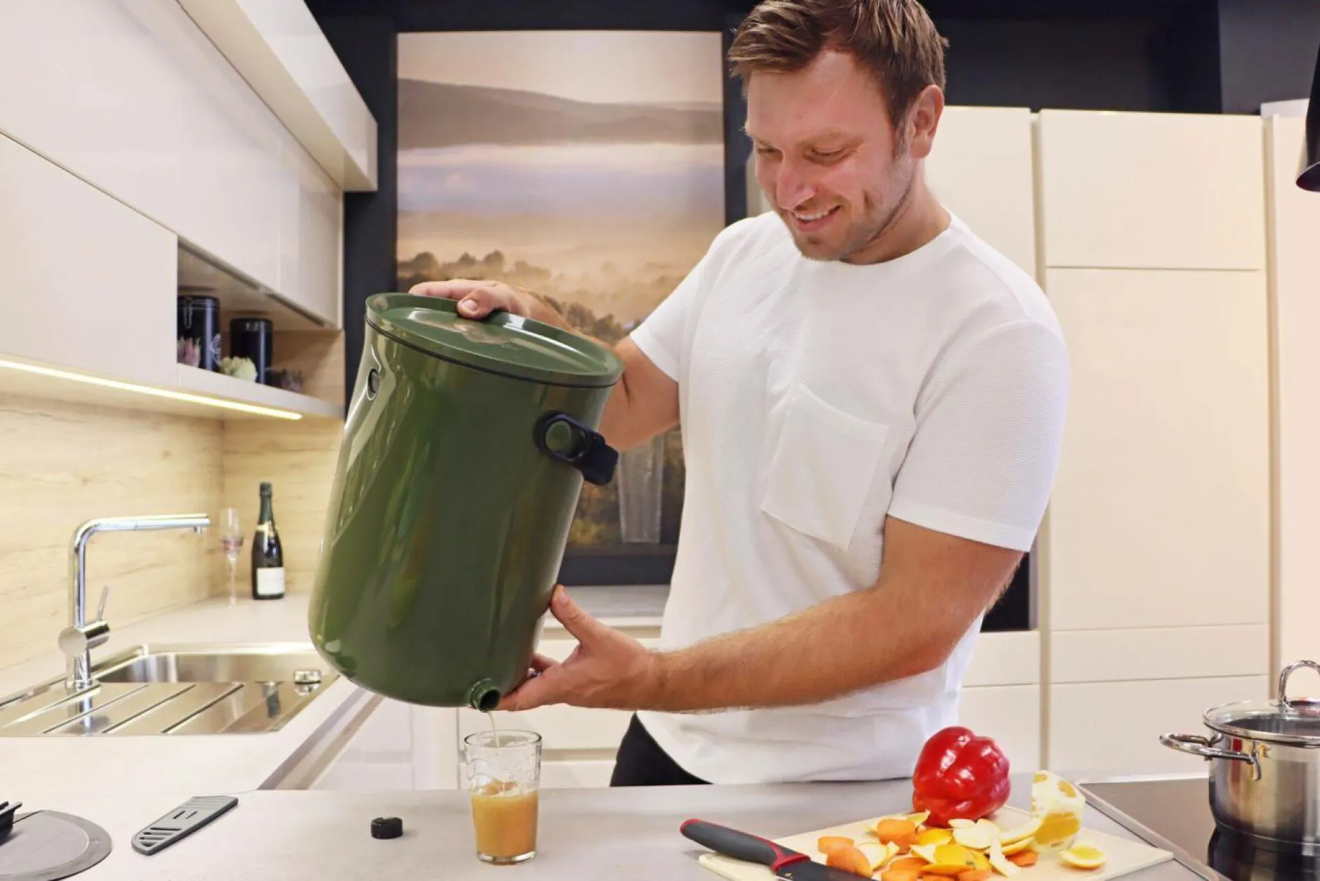 Composteurs D'Intérieur>Camif Lot de 2 composteurs interieur Bokashi Organko - Olive